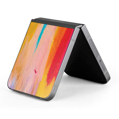 Multicolor Brush Stroke by Etta Vee Galaxy Z Flip6 Skin